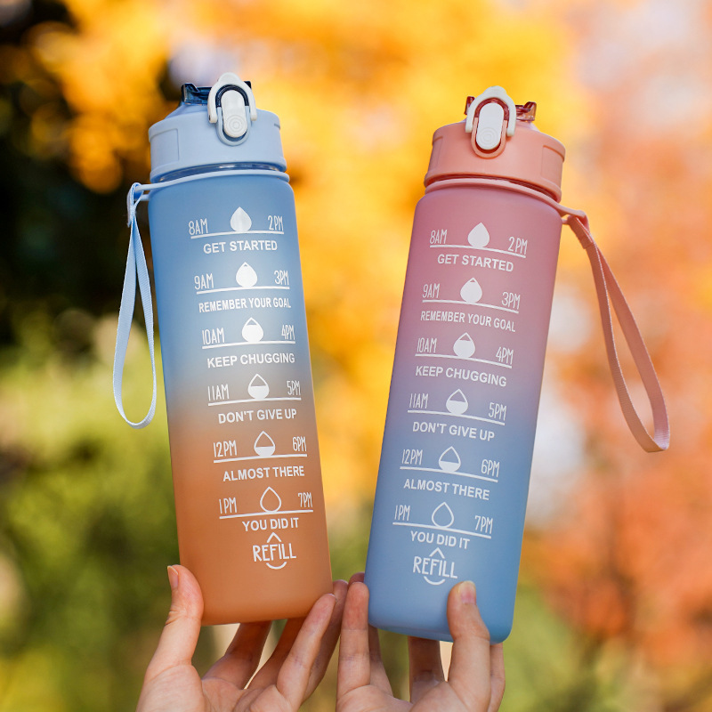 Smart Water Bottle Tracker - 700ml High Temperature Resistant Plastic Sports