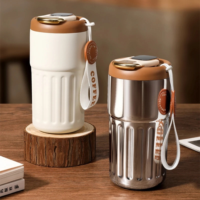 Smart Water Bottle Tracker - 450ml Stainless Steel Smart Insulation Coffee