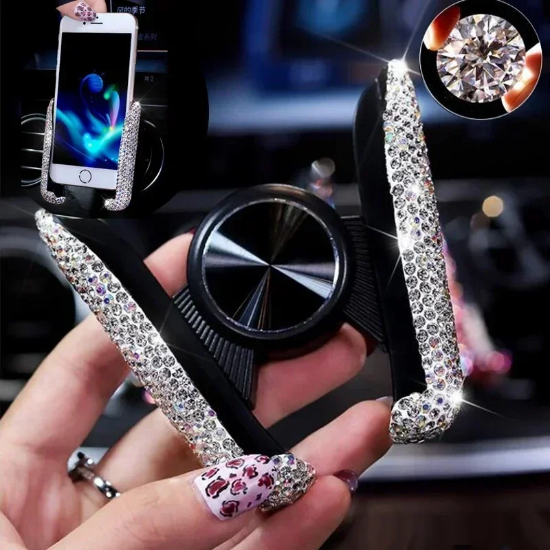 Mobile Electronics Gadgets - NEW Car Phone Holder Diamond Crystal