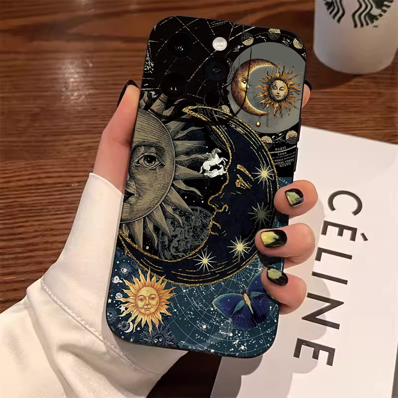 Samsung Galaxy S25 - Aesthetic Sun Moon Print Phone Case