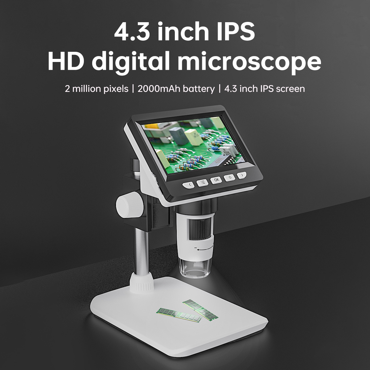 Usb Microscope Digital - 4.3-Inch Portable Electronic Digital Microscope 1000X