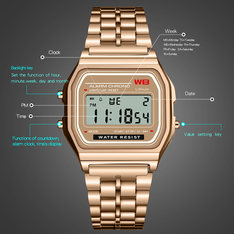 LED Stainless Steel Band Watch - огляд і ціна Electronics Gadgets For Men