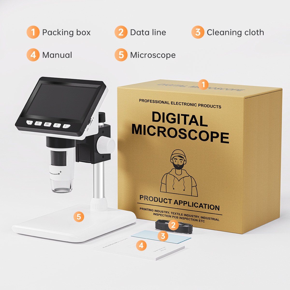 4.3-Inch Portable Electronic D - огляд і ціна Usb Microscope Digital