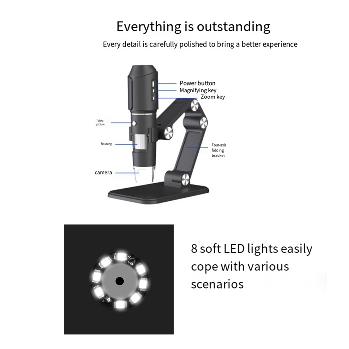 A06K Wireless Microscope,WiFi  - огляд і ціна Usb Microscope Digital