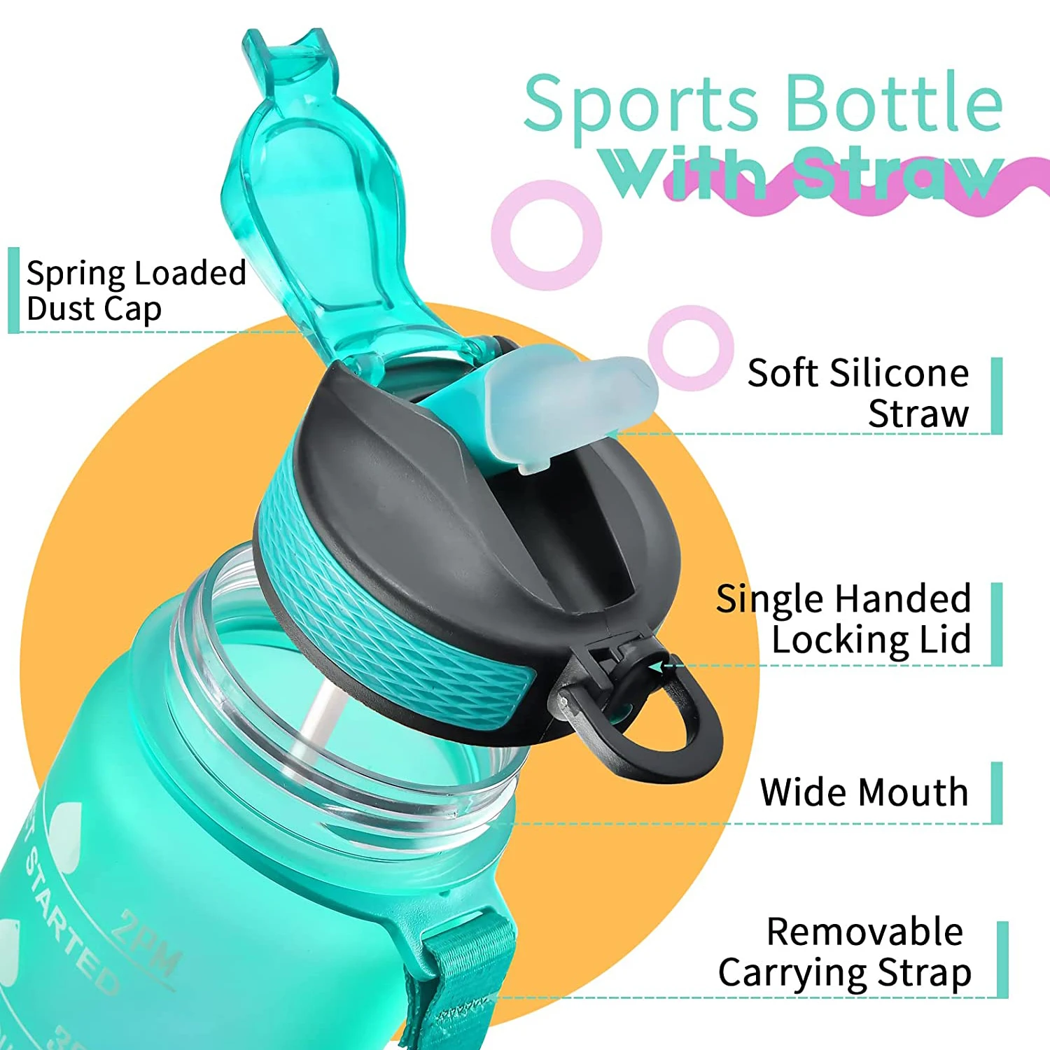1L Sports Water Bottle with St - огляд і ціна Smart Water Bottle Tracker
